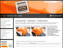 Tablet Screenshot of motorrad-lackschutz.de